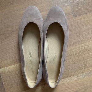 Stuart Weitzman Beige Chicflat Suede Flats 8.5